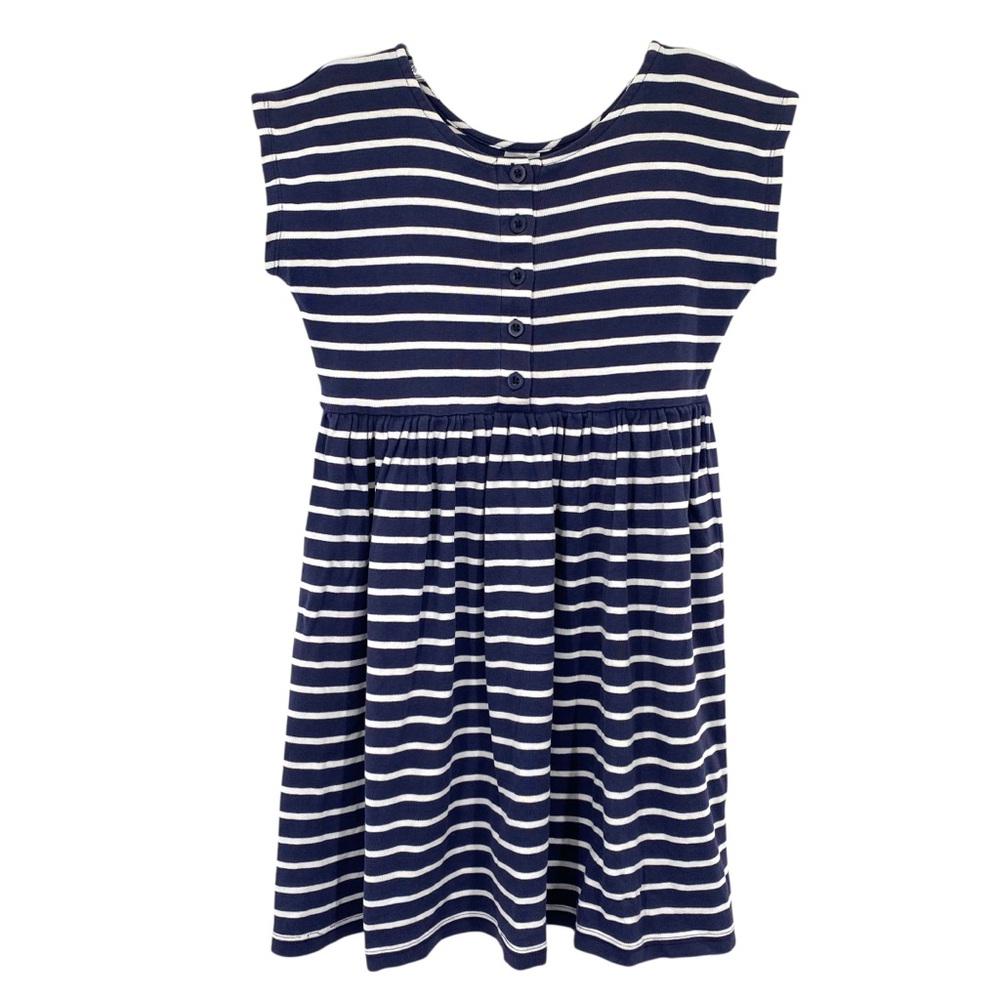 Hannah Andersson Navy Blue Stripe Cotton Play Dress